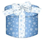 Blue Round Gift Box PNG Clipart