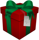 Christmas Gift Box Red Transparent PNG Clip Art
