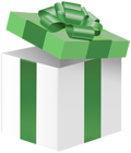Cute Green Gift Box PNG Transparent Clipart