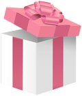 Cute Pink Gift Box PNG Transparent Clipart