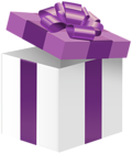 Cute Purple Gift Box PNG Transparent Clipart
