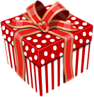 Cute Red Gift Box Transparent PNG Clip Art Image