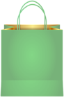 Decorative Green Gift Bag PNG Clipart