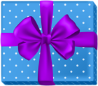Dotted Gift Blue PNG Clip Art Image