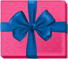 Dotted Gift Box Pink PNG Clip Art Image