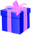 Gift Blue Box PNG Transparent Clipart