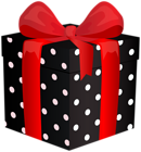 Gift Box Black PNG Clipart