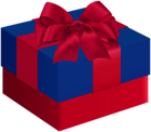 Gift Box Blue Red Transparent Clipart