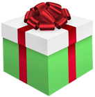 Gift Box Green Red PNG Clipart