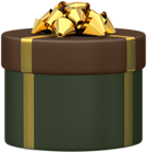 Gift Box Green Round PNG Transparent Clipart