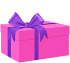 Gift Box Pink Purple Bow PNG Clipart