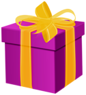 Gift Box Purple PNG Transparent Clipart
