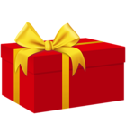 Gift Box Red Yellow Bow PNG Clipart