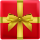 Gift Box from Above Red PNG Clip Art Image