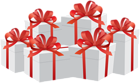 Gift Boxes White Clip Art Image