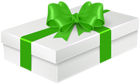 Gift with Green Bow PNG Clip Art