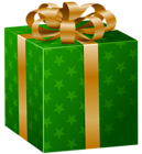 Green Gift Box PNG Clip Art Image