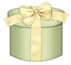 Green Round Gift Box PNG Clipart