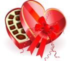 Large Heart Chocolates Box Clipart