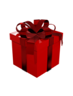 Large Red Gift Box Clipart