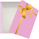 Open Gift Box Pink PNG Clip Art Image
