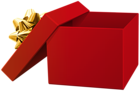 Open Gift Box Red PNG Transparent Clipart