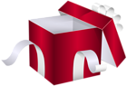 Open Red Gift Box PNG Clipart Image