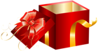 Opened Red Gift Box PNG Clipart Image