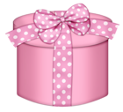 Pink Round Gift Box PNG Clipart