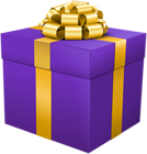 Purple Gift Box PNG Clip Art Image