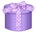 Purple Round Gift Box PNG Clipart