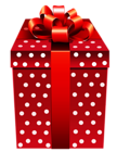 Red Dotted Present PNG Clipart
