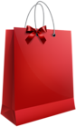 Red Gift Bag with Bow PNG Clip Art Image