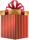 Red Gift Box Transparent PNG Clip Art