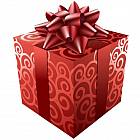 Red Gift with Red Ribbon Clipart