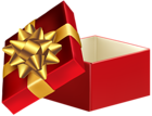 Red Open Gift Box PNG Clip Art Image