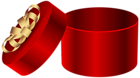 Red Open Round Gift Box PNG Clipart Image