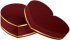 Red and Gold Open Heart Gift PNG Clipart Image