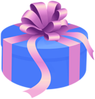 Round Gift Blue PNG Transparent Clipart
