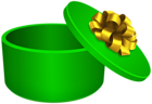Round Open Gift Green PNG Transparent Clipart