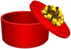 Round Open Gift Red PNG Transparent Clipart