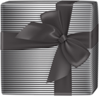 Silver Gift PNG Clip Art Image