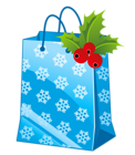 Transparent Christmas Blue Gift Box Clipart