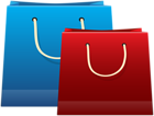 Two Red Blue Gift Bags PNG Clipart
