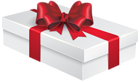 White Gift Box Png Clipart Image