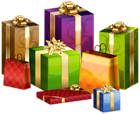 Wrapped Gifts Transparent PNG Clip Art Image