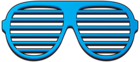 Blue Shutter Shades PNG Clipart Image