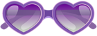 Purple Heart Sunglasses PNG Clipart Image