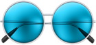 Round Sunglasses Blue PNG Clip Art Image