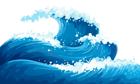 Blue Sea Waves Ground Clipart Picture